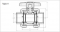 Preview: PVC Kugelhahn VDL Typ Dil - KxK 50mm x 50mm - PN16 Zeichnung